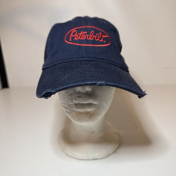 Peterbilt Hat Cap Strap Back Trucks Mens Trucker Hat Distressed OSFM - Picture 5 of 8